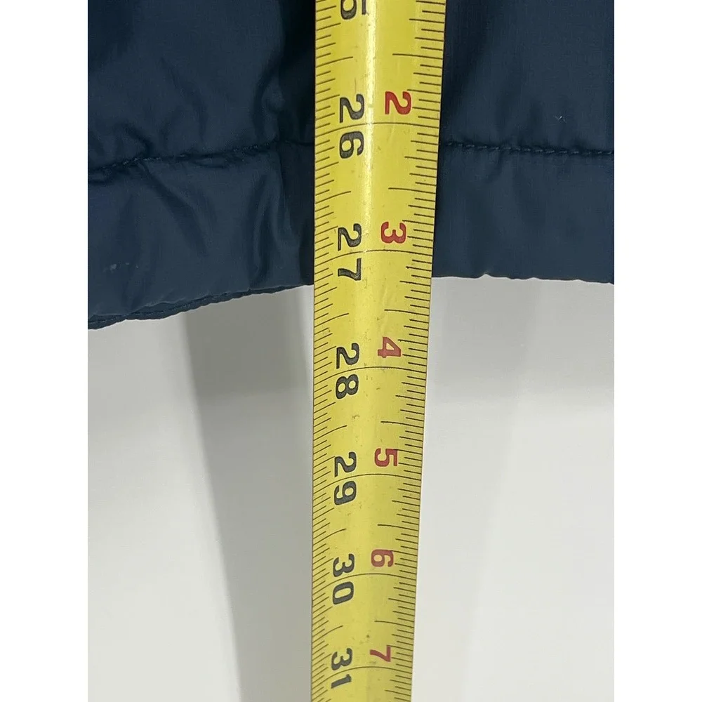 The North Face Mens Puffer Jacket Navy Blue Black Colorblock Insulated‎ Small